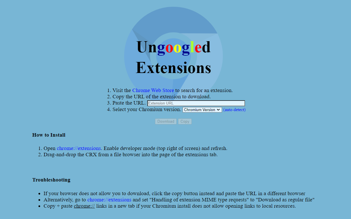 ungoogled-extensions